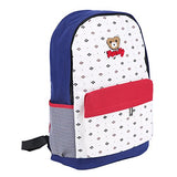 Damara Womens Lovely Bear Paw Print School Backpack,Blue
