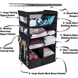 Suitcase Organizer | Durable Portable Travel Packing System Hanging Luggage Cube (Black)