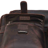 Polare Mens Handcrafted Real Leather Vintage Laptop Backpack Shoulder Bag Travel Bag Large