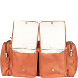 Claire Chase Distressed Hampton Leather Duffel Bag In Cafe