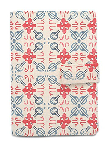 Vintage Watercolor Floral Pattern Beige Canvas Passport Holder Cover Casewas_11