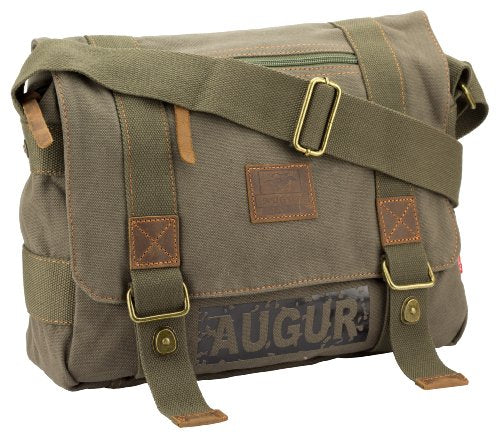 Jans Augur Trauss & Co Canvas Messenger Bag (Army Green)