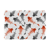 Passport Holder Japanese Koi Fish Travel Genuine Leather Wallet Cover Case for Womens Mens Kids