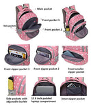 Fanci Students Candy Color School Bag Lovely Dog Paw or Butterfly Prints Large Capacity Backpack