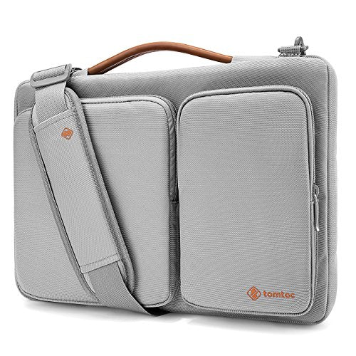 tomtoc Original 15.6 Inch Laptop Shoulder Bag with CornerArmor Patent & Accessory Pocket, 360°