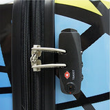 Chariot 20" Lightweight Spinner Carry-On Hardside Suitcase Luggage-Stained Glass Cat, Black