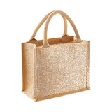 Westford Mill Shimmer Jute Mini Gift Bag - 26 X 22 X 14Cm - Natural Gold