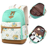 BLUBOON Backpack for School Girls Teens Bookbag College 14" Laptop Bag Travel Daypack (8891 Mint