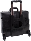 McKlein R Series Sheridan Leather 17in Wheeled Catalog Case