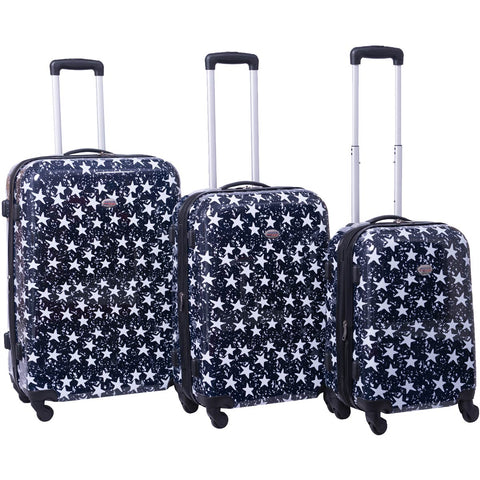 American Flyer Stars 3pc Hardside Spinner Set