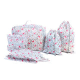 5Pcs Flamingo Floral Travel Bags Set Luggage Sorting Organizer Pouch Clothes Underwear Bra