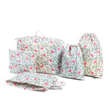 5Pcs Flamingo Floral Travel Bags Set Luggage Sorting Organizer Pouch Clothes Underwear Bra