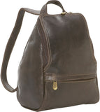 LeDonne Leather U Zip Distressed Leather Mini Backpack