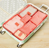 6 Pcs/Set Waterproof Travel Home Luggage Travel Bag Clothes Wholesale Organizer Pouch Case Bags
