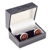 Royce Leather Genuine American Alligator Handcrafted Cufflinks 