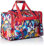 World Traveler Women'S Value Series 16-Inch Pink Butterfly Duffel Bag, Pink Trim Butterfly, One