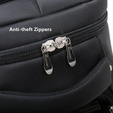 Racini Nylon Waterproof Rolling Backpack, Freewheel Travel School Wheeled Backpack, Carry-On