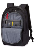 SWISSGEAR 3573 LAPTOP BACKPACK for School, Work, and Travel- BLACK/WHITE LOGO