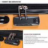 Merax Travelhouse Luggage 3 Piece Expandable Spinner Set Orange