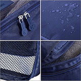 aKing Packing Cubes Set of 6 Travel Organizers with Laundry Bag for Travel Compression(Navy)