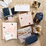 C.R. Gibson Women's White and Gold Mini Travel Cosmetic and Makeup Bag, W H X 4.5" D