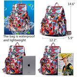 Big Mango Large Water Resistant Nylon Backpack Purse Lightweight Outdoor Travel Daypack Women