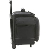 Travelwell 12 Piece Polyester Bottle Limo Wine Case Tote Cooler with Wheel and Organizer, Black