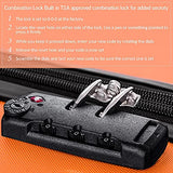 3 piece luggage set with TSA lock hard side swivel suitcase Orange