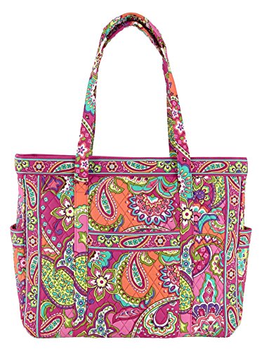 Vera Bradley Womens Get Carried Away Tote Pink Swirls Tote