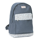 Damara Sweet Polka Dot School Bags Canvas Backpack Rucksack,Blue
