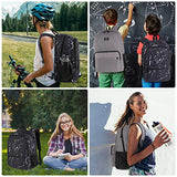 Matein School Backpack, Reversible Double Sided Bookbag for College Student Boys and Girls Classic Casual Daypack for Travel Water Resistant Slim Basic Backpack Unisex Gifts for Men, Women, Grey&Black