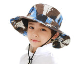 Kids Toddler Girls Boys Camo Bucket Hat Anti-UV Sun Protection Foldable Cotton Boonie Hat Holiday School Picnic Beach Travel Flat Sun Hat 1-4 Yrs