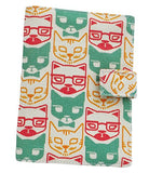 Kitten Cat Vintage Patterns Canvas Passport Holder Protect Cover Case