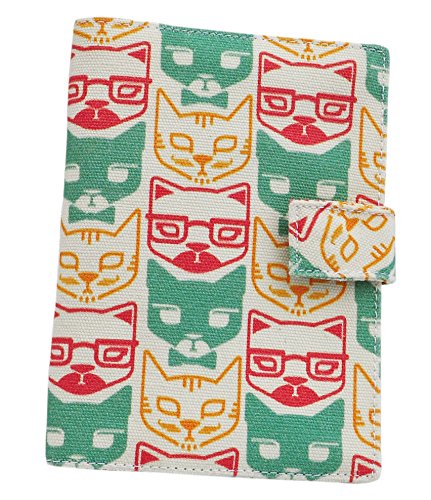 Kitten Cat Vintage Patterns Canvas Passport Holder Protect Cover Case