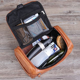 [Gift Box] Vasker Travel Hanging Toiletry Bag For Men Waterproof (Brown)