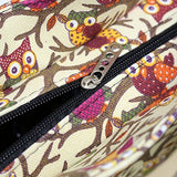 Bibitime Print Owl Shopping Tote Handbag Beach Bag With Braided Spiral Straps (17.72 14.17 5.51 In,
