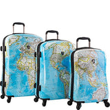 Heys America Journey 2G Maps 3Pc Hardside Fashion Spinner Set (Multicolor)