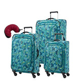 Atlantic Ultra Lite 4 | 21, 24, And 28-Inch Expandable Spinners, Travel Pillow (Lulu Green)