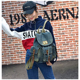 K-mover Women's And Girl's Denim Backpack School Bag Travel Bag Shoulder Bag (Deep blue)