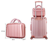 Boarding Suitcase, Trolley Case Universal Wheel Aluminum Frame Suitcase, Retro Luggage 20 Inch Boarding Case, 24 inches