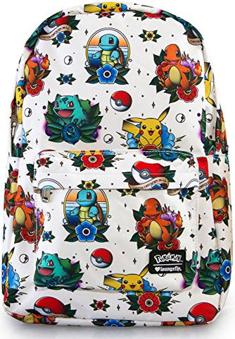 Loungefly Pokemon Tattoo Backpack Cream-Multi