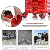 Unitravel Vintage Suitcase Hardshell Rolling Luggage Spinner Trolley Case With Tsa Lock