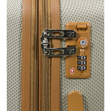 Dejuno Legion Hardside Spinner TSA Combination Lock Carry-on Suitcase-Beige