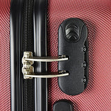 Elite Luggage Tustin 3 Piece Hardside Spinner Luggage Set (Red)