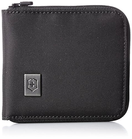 Victorinox Zip-Around Wallet, Black/Black Logo