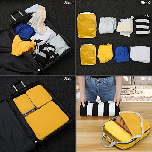 Gonex Compression Packing Cubes  Expandable Packing Organizers 4 Pcs