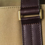 Clava Canvas 21" Overnighter W/ Leather Trim (Khaki Canvas With Cafe Trim)