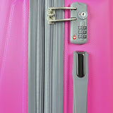 Travelers Polo & Racquet Club Barnet 2.0 3-Piece Expandable Spinner Luggage Set, Pink, One Size