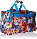 World Traveler Women'S Value Series 19-Inch Blue Butterfly Duffel Bag, Blue Trim Butterfly, One
