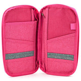 Miami CarryOn Travel Passport Bag, Travel Wallet Card Organizer - Pink
